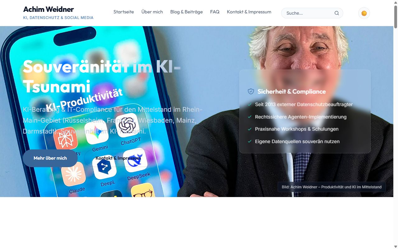 Screenshot: Achim Weidner – Digitalberatung & Wissensmanagement